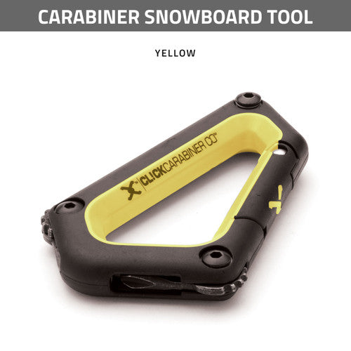 CARABINER SNOWBOARD TOOL - YELLOW