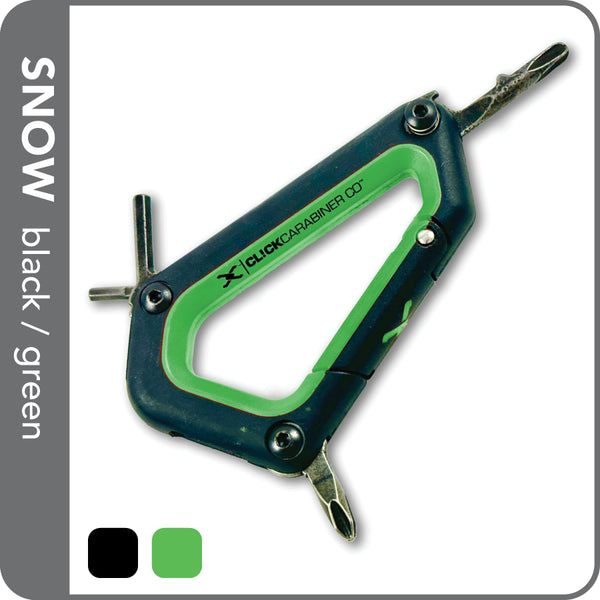 CARABINER SNOWBOARD TOOL - GREEN