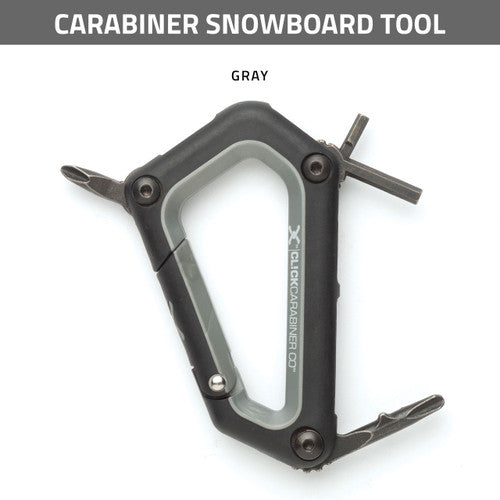 CARABINER SNOWBOARD TOOL - GRAY