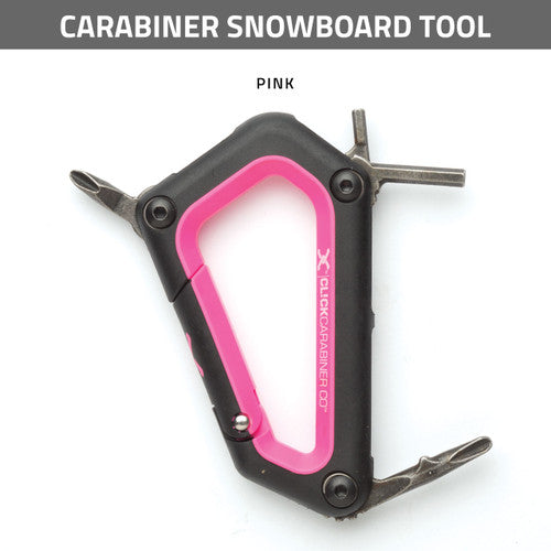CARABINER SNOWBOARD TOOL - PINK