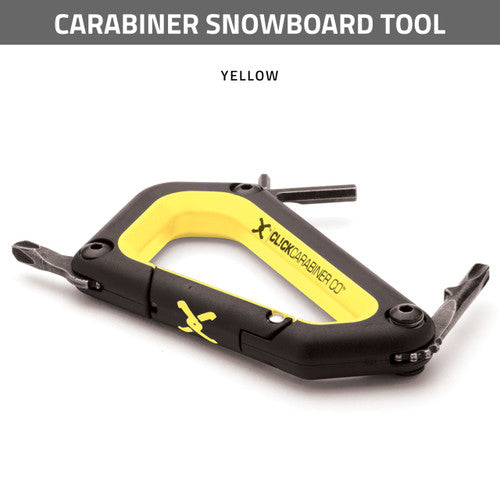 CARABINER SNOWBOARD TOOL - YELLOW