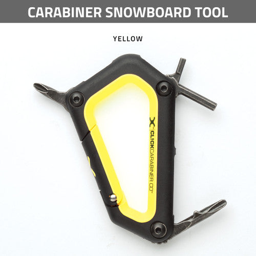 CARABINER SNOWBOARD TOOL - YELLOW